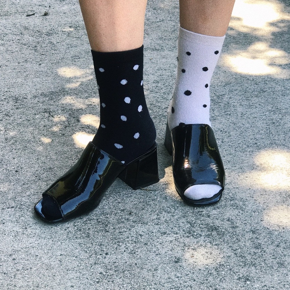 Jeffrey Campbell Black patent mules